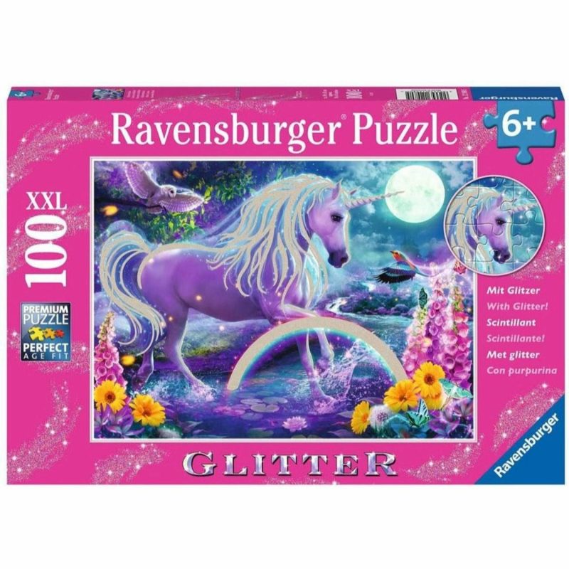 Puzzles | Glitter Unicorn Puzzle 100 Pieces Puzzles Puzzles