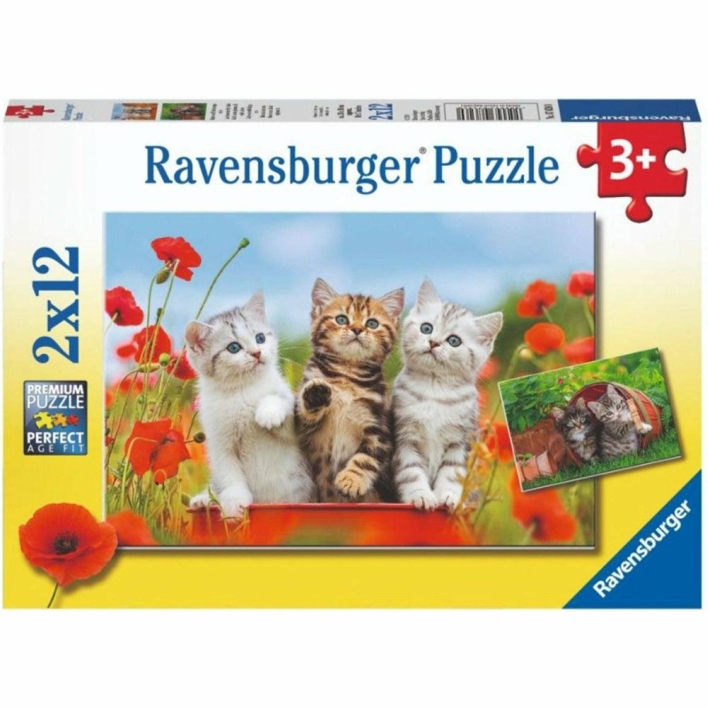 Puzzles | Kitten Adventures Puzzle 2X12 Pieces Puzzles Puzzles