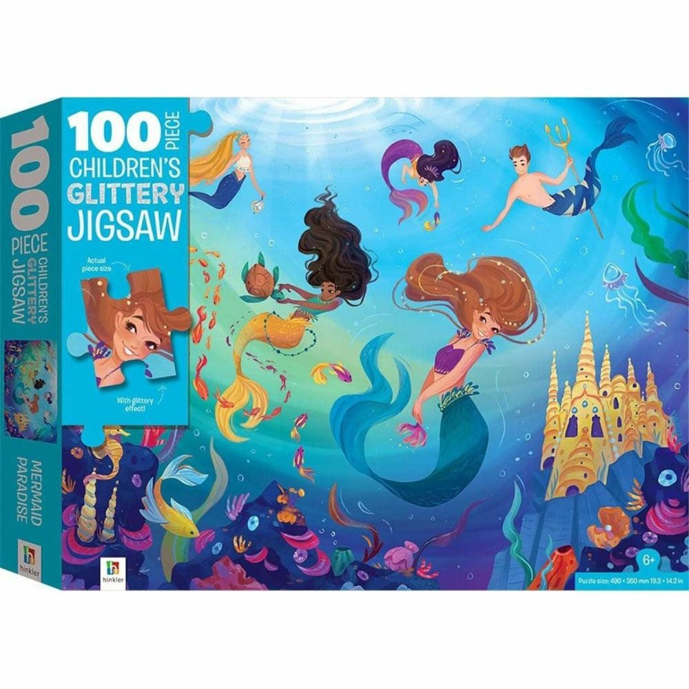 Puzzles | Mermaid Paradise Children’s Glittery 100 Piece Jigsaw Puzzles Puzzles