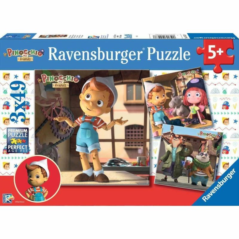 Puzzles | Pinocchio 3X49Pc Puzzles Puzzles