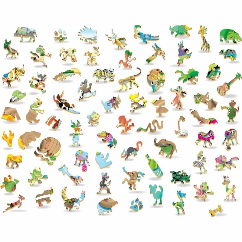 Puzzles | Wooden Widget Puzzle – Wild Safari 450 Piece Puzzles Puzzles