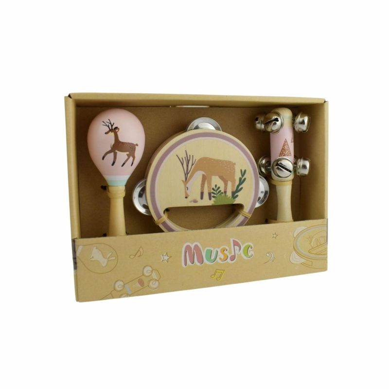 Role Play & Dress Up Toys | Calm & Breezy Woodland Wooden 3 Piece Musical Set Role Play & Dress Up Toys Role Play & Dress Up Toys