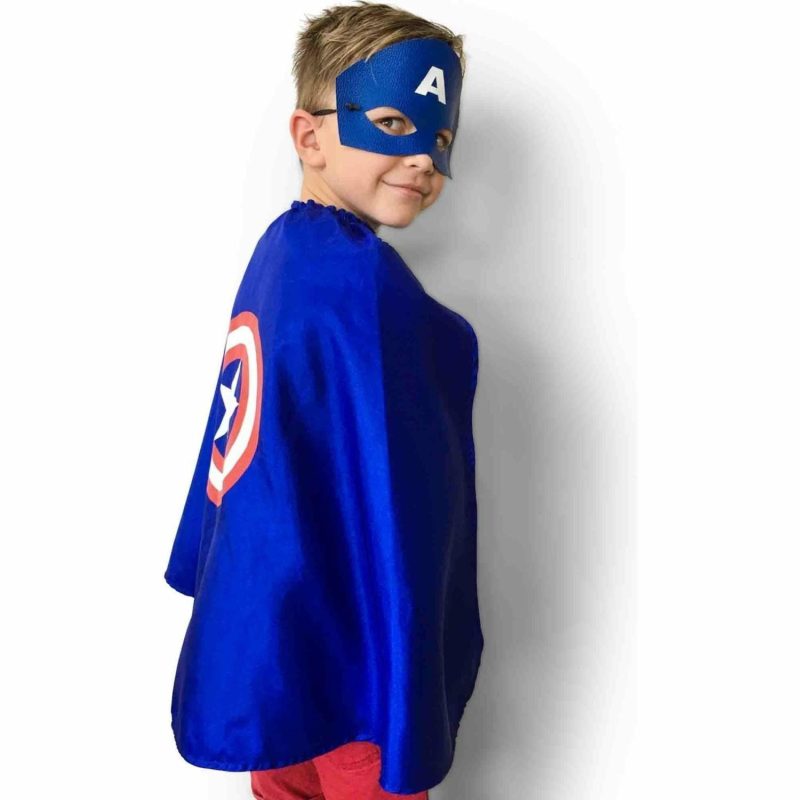 Role Play & Dress Up Toys | Captain America Cape And Mask Set Role Play & Dress Up Toys Role Play & Dress Up Toys