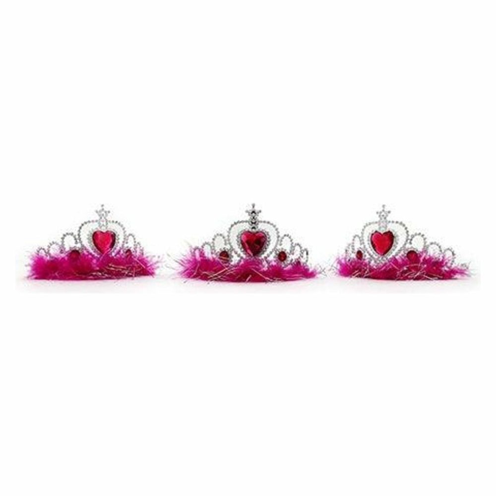 Role Play & Dress Up Toys | Silver Tiara With Heart Stone Role Play & Dress Up Toys Role Play & Dress Up Toys