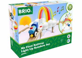 Toy Trains | Brio My First Railway Light Up Rainbow Set 11 Pieces Shop Toy Trains