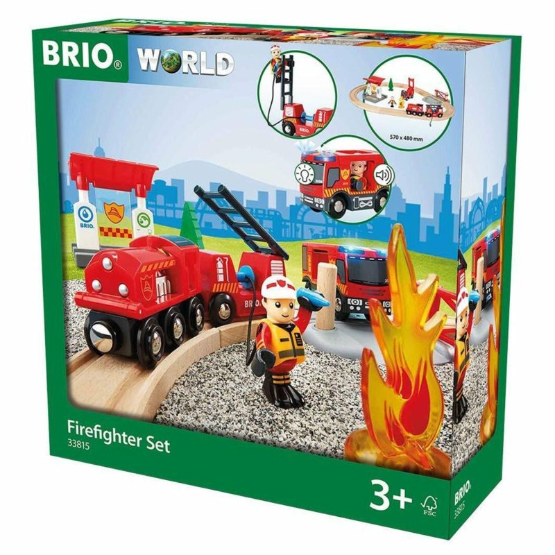 Toy Trains | Firefighter Set (18 Pieces) Shop Toy Trains