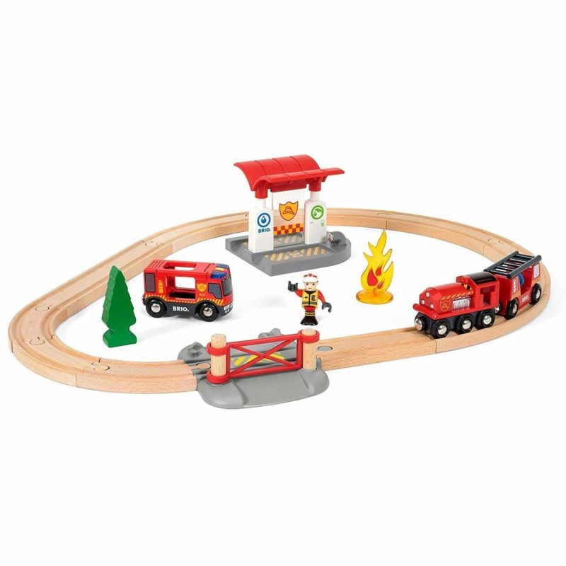 Toy Trains | Firefighter Set (18 Pieces) Shop Toy Trains