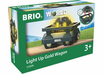 Toy Trains | Light Up Gold Wagon 2 Pieces Shop Toy Trains