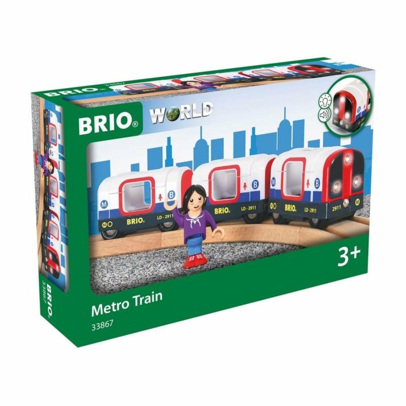 Toy Trains | Metro Train With Sound & Lights 4 Pieces Shop Toy Trains