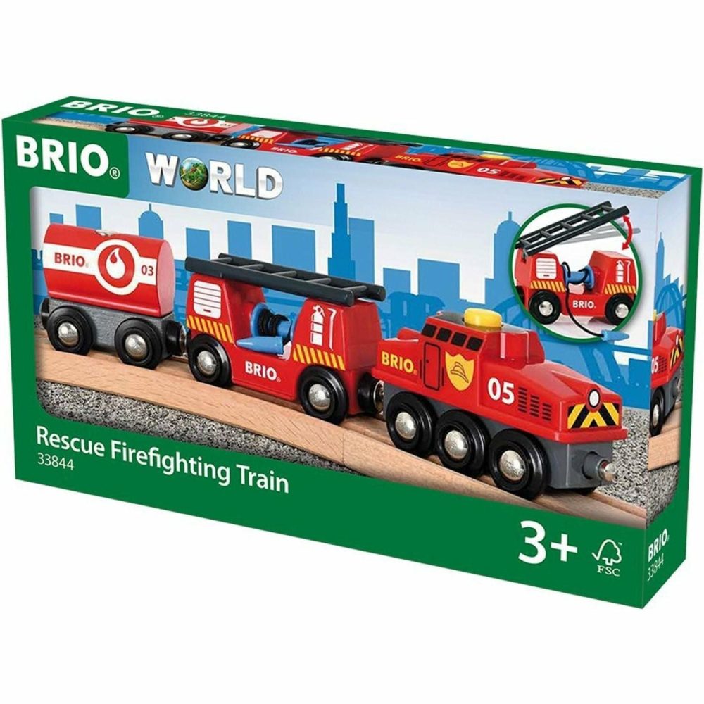 Toy Trains | Rescue Firefighting Train 4 Pieces Shop Toy Trains