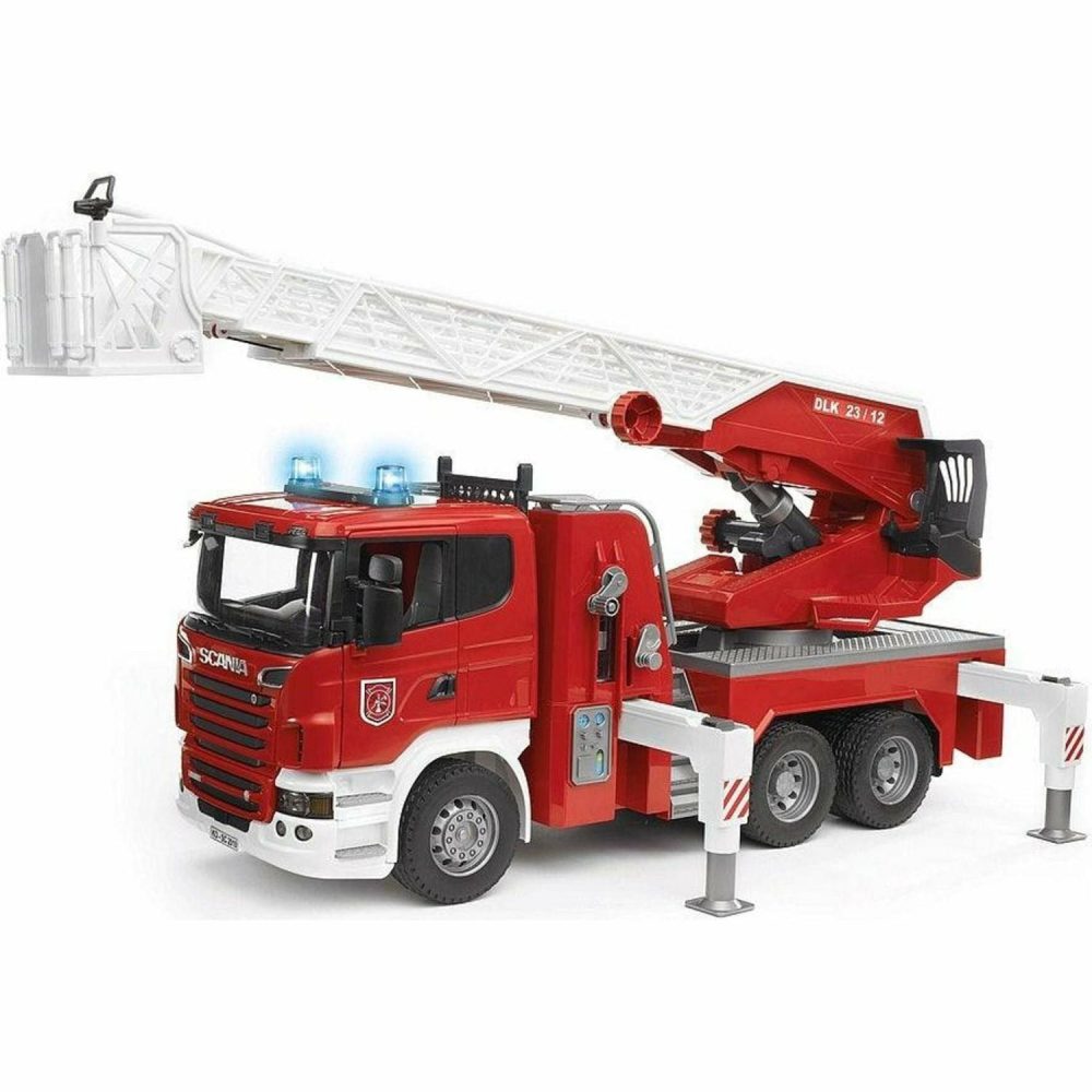 Toy Trucks | Scania R-Series Fire Engine, Slewing Ladder, Water Pump 1:16 Shop Toy Trucks