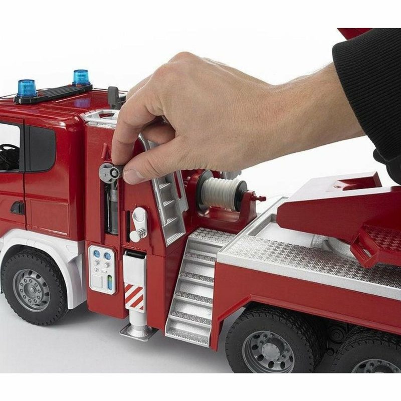 Toy Trucks | Scania R-Series Fire Engine, Slewing Ladder, Water Pump 1:16 Shop Toy Trucks