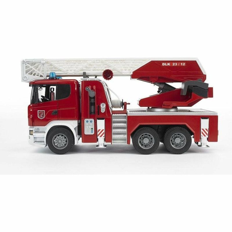 Toy Trucks | Scania R-Series Fire Engine, Slewing Ladder, Water Pump 1:16 Shop Toy Trucks