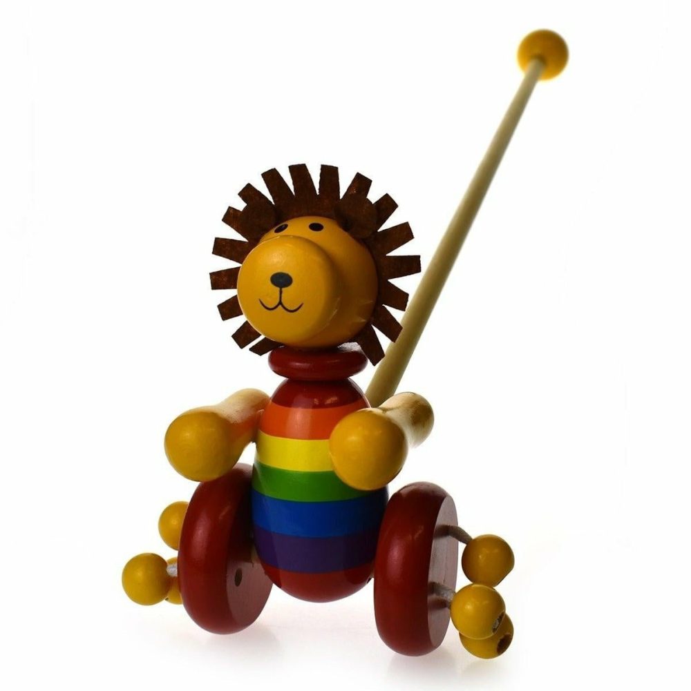 Wooden Toys | Push-A-Long Lion Shop Wooden Toys