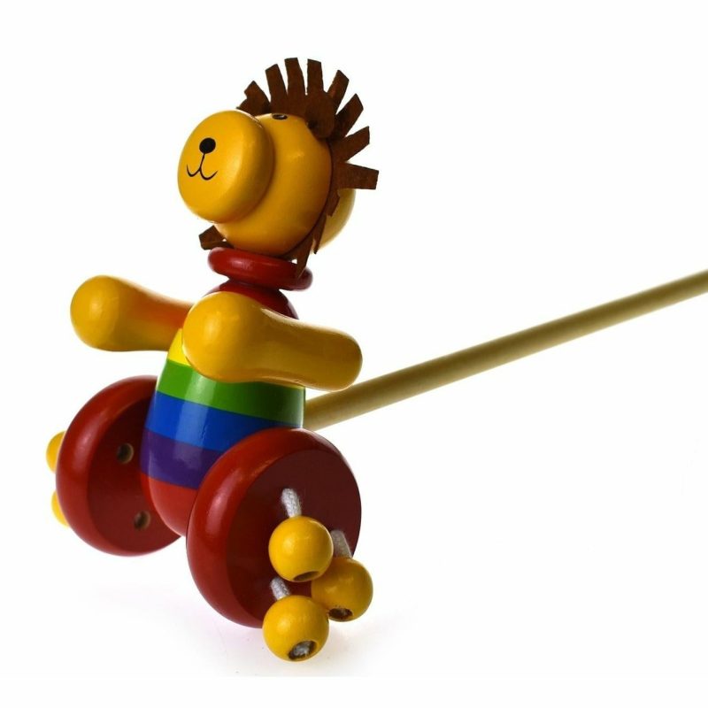 Wooden Toys | Push-A-Long Lion Shop Wooden Toys