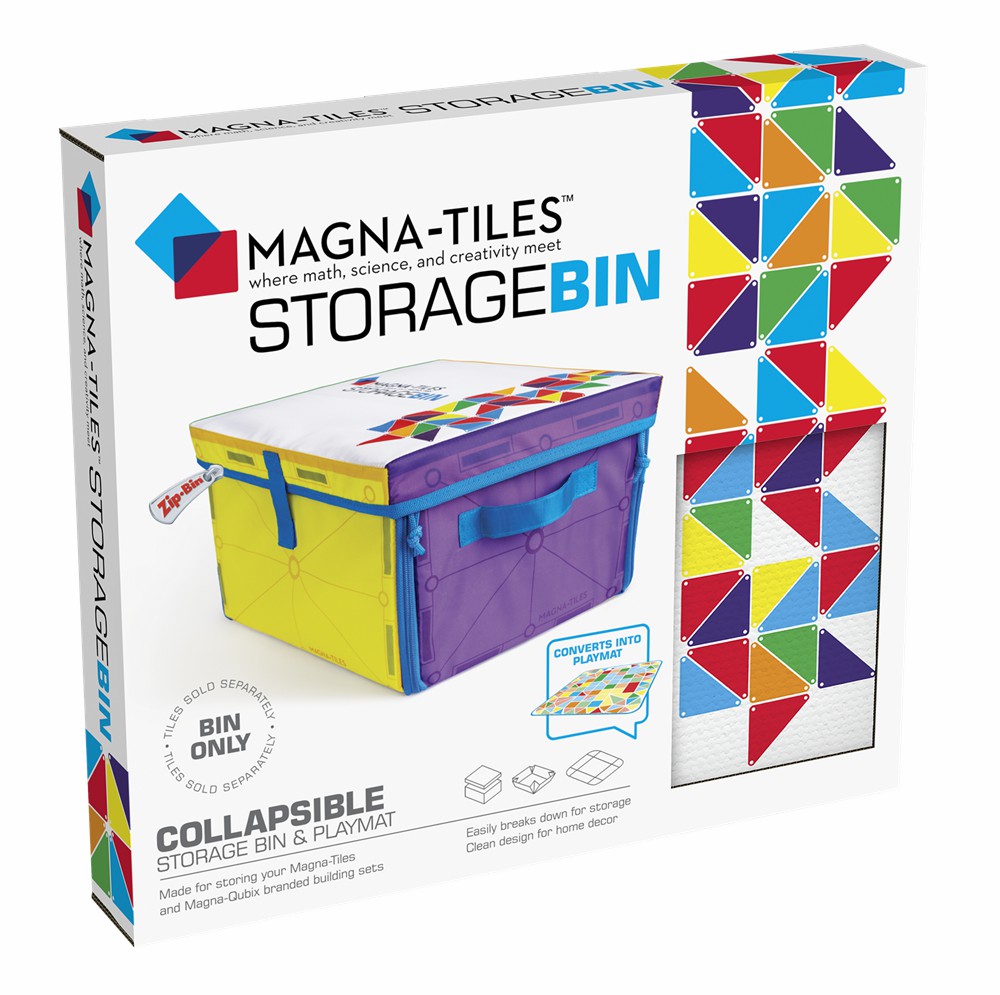 Magnetic Tile Toys | Storage Bin And Interactive Playmat