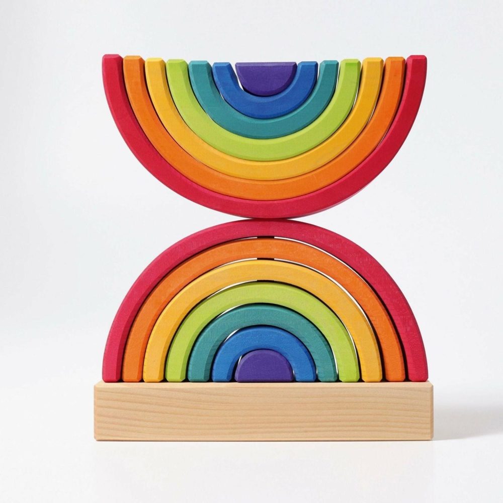 Wooden Toys | Stacking Tower Double Rainbow Shop Wooden Toys